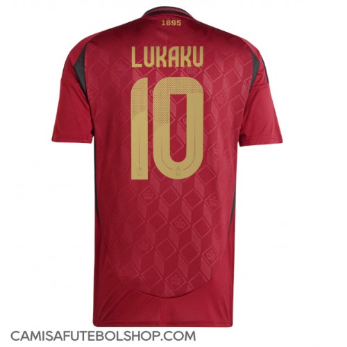 Camisa de time de futebol Bélgica Romelu Lukaku #10 Replicas 1º Equipamento Europeu 2024 Manga Curta